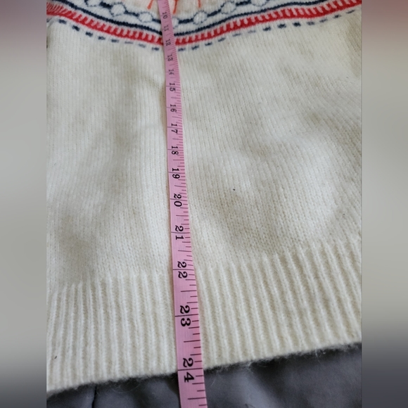GAP | Ivory/Multicolor Fair Isle Mohair Wool Blend Pullover Knit Sweater - Picture 6 of 10